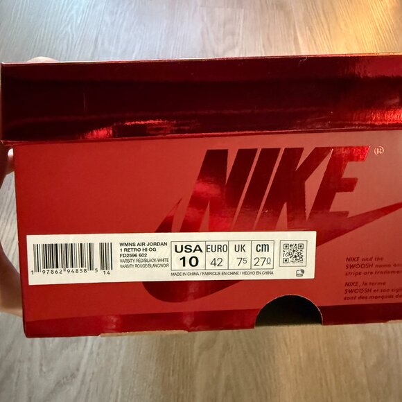 Air Jordan 1 Retro High OG Ruby - W10 - Picture 2 of 11